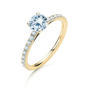 Anillo de compromiso Pure Diamond en 14K oro amarillo con diamantes 1,17ct G/SI