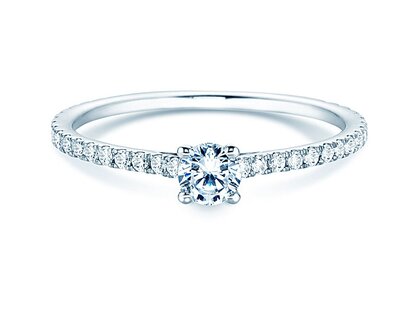 Anillo de compromiso Pure Diamond en 14K oro blanco con diamantes 0,54ct G/SI