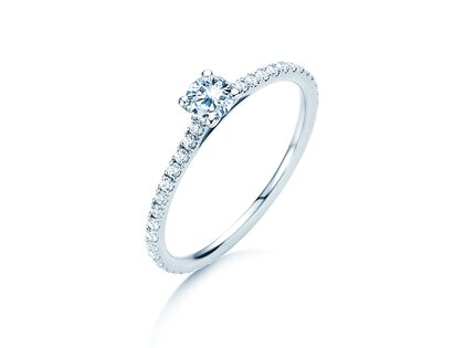 Anillo de compromiso Pure Diamond en 14K oro blanco con diamantes 0,54ct G/SI