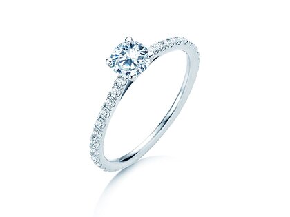 Anillo de compromiso Pure Diamond en 14K oro blanco con diamantes 0,92ct G/SI