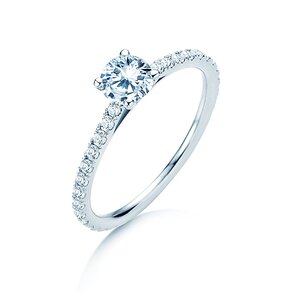 Anillo de compromiso Pure Diamond en 14K oro blanco con diamantes 0,92ct G/SI