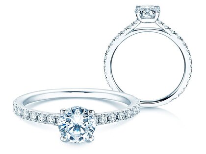 Anillo de compromiso Pure Diamond en 18K oro blanco con diamantes 1,48ct G/SI