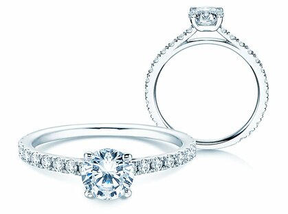 Anillo de compromiso Pure Diamond en 9K oro blanco