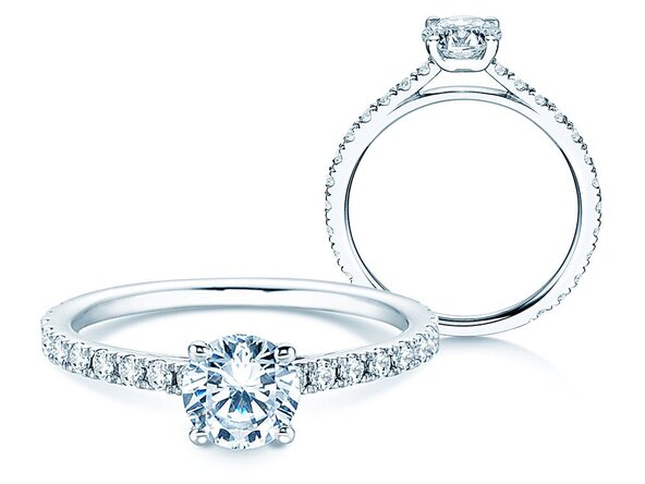 Anillo de compromiso Pure Diamond en 18K oro blanco con diamantes 1,48ct G/SI