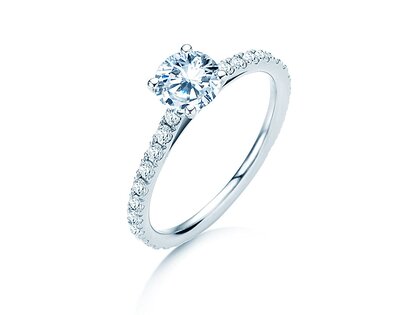Anillo de compromiso Pure Diamond en 18K oro blanco con diamantes 1,48ct G/SI