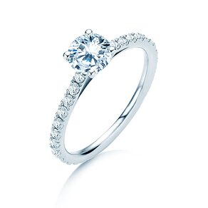 Anillo de compromiso Pure Diamond en 18K oro blanco con diamantes 1,48ct G/SI