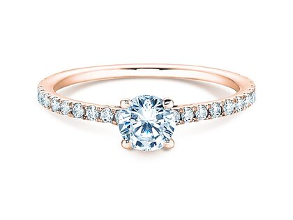 Anillo de compromiso Pure Diamond en 18K oro rosa con diamantes 0,92ct G/SI