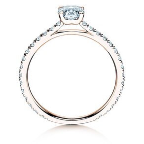 Anillo de compromiso Pure Diamond en 18K oro rosa con diamantes 0,92ct G/SI