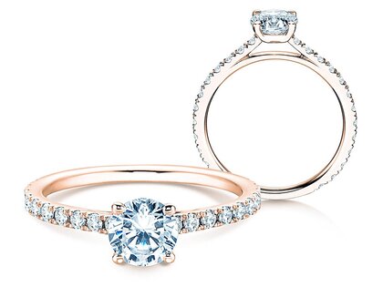 Anillo de compromiso Pure Diamond en 18K oro rosa con diamantes 1,17ct G/SI