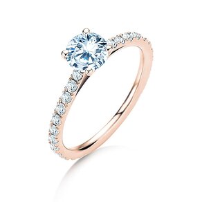 Anillo de compromiso Pure Diamond en 18K oro rosa con diamantes 1,17ct G/SI