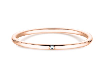 Anillo de compromiso Promise Petite en oro rosa