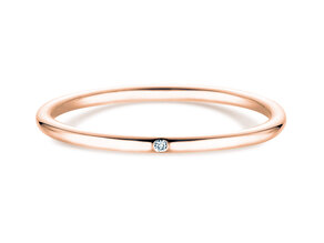 Anillo de compromiso Promise Petite en oro rosa