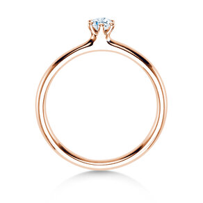 Anillo de compromiso Classic 6 en 14K oro rosa con diamante 0,15ct G/SI