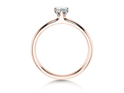 Anillo de compromiso Classic 6 en 14K oro rosa con diamante 0,20ct G/IF