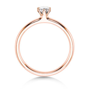 Anillo de compromiso Classic 6 en 14K oro rosa con diamante 0,20ct G/IF