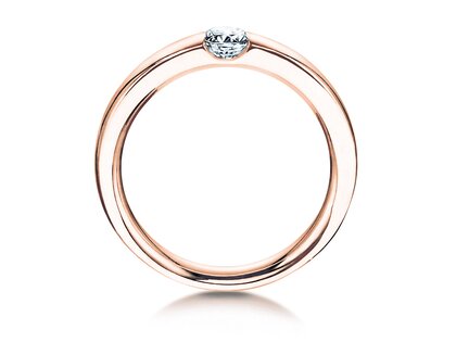 Anillo de compromiso Destiny en 18K oro rosa con diamante 0,10ct G/SI