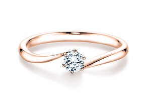 Anillo de compromiso Devotion en 18K oro rosa con diamante 0,10ct G/SI