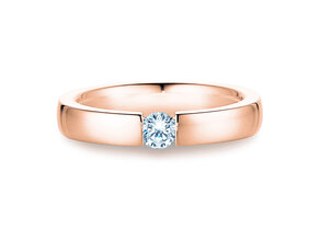 Anillo de compromiso Infinity en 18K oro rosa con diamante 0,30ct H/SI