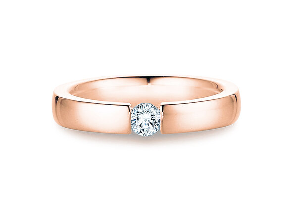 Anillo de compromiso Infinity en 9K oro rosa con diamante 0,20ct H/SI
