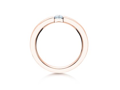 Anillo de compromiso Infinity en 18K oro rosa con diamante 0,30ct H/SI