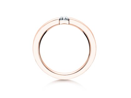 Anillo de compromiso Infinity en 9K oro rosa con diamante 0,25ct H/SI