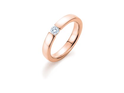 Anillo de compromiso Infinity en 18K oro rosa con diamante 0,30ct H/SI