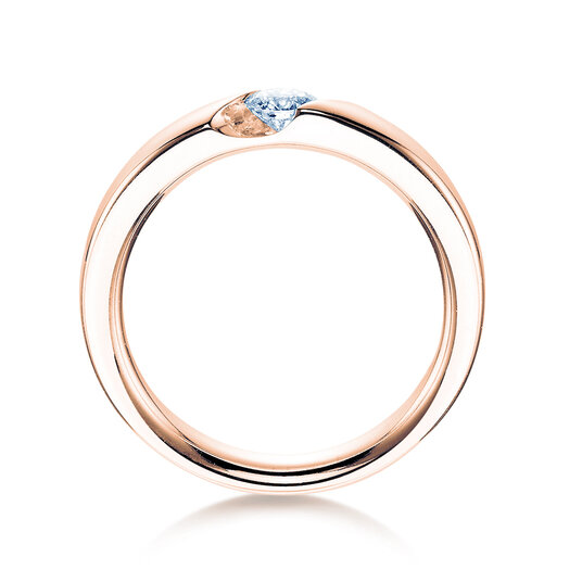 Anillo de compromiso Italic en 18K oro rosa con diamante de laboratorio 0,50ct