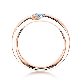 Anillo de compromiso Italic en 9K oro rosa con diamante 0,03ct H/SI