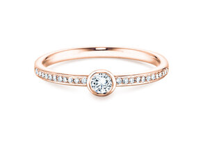 Anillo de compromiso Eternal Pavé en 14K oro rosa con diamantes 0,25ct G/SI