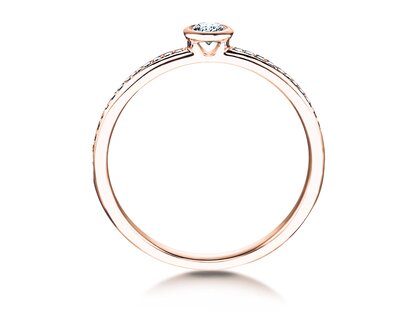 Anillo de compromiso Eternal Pavé en 14K oro rosa con diamantes 0,25ct G/SI