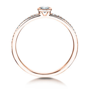 Anillo de compromiso Eternal Pavé en 14K oro rosa con diamantes 0,25ct G/SI