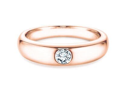Anillo de compromiso Promise en 9K oro rosa con diamante 0,03ct H/SI