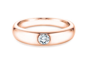 Anillo de compromiso Promise en 9K oro rosa con diamante 0,03ct H/SI