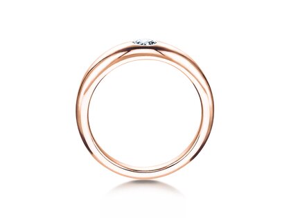 Anillo de compromiso Promise en 9K oro rosa con diamante 0,03ct H/SI
