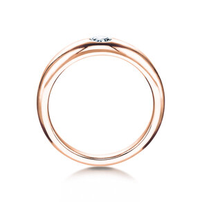 Anillo de compromiso Promise en 9K oro rosa con diamante 0,03ct H/SI