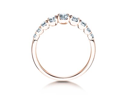 Anillo de compromiso 9 Diamonds en 14K oro rosa con diamantes 0,43ct G/SI