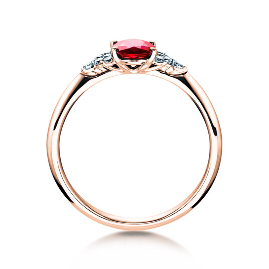 Anillo de compromiso Vivid en oro rosa