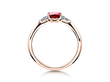 Anillo de compromiso Vivid en oro rosa