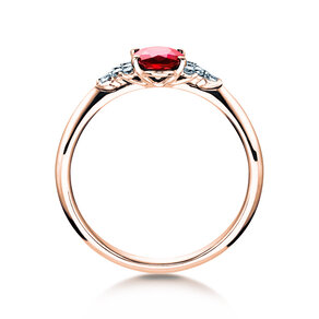 Anillo de compromiso Vivid en oro rosa