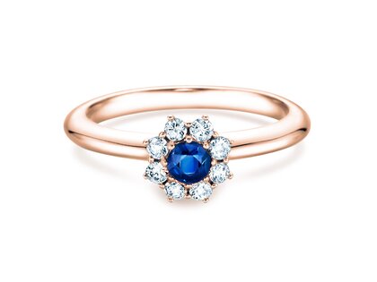 Anillo de compromiso Lovely en oro rosa