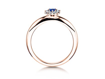 Anillo de compromiso Lovely en oro rosa