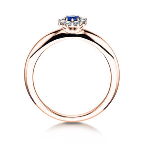 Anillo de compromiso Lovely en oro rosa