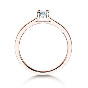 Anillo de compromiso Modern en 18K oro rosa con diamante 0,07ct H/SI