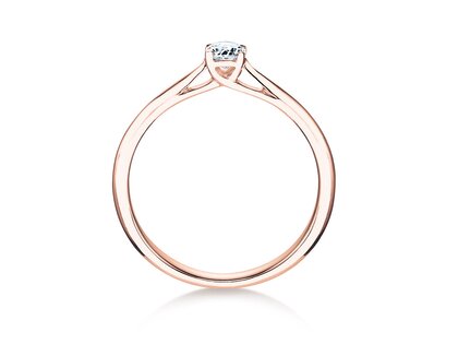 Anillo de compromiso Delight en 14K oro rosa con diamante 0,20ct H/SI
