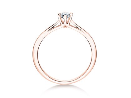 Anillo de compromiso Heaven 6 en 14K oro rosa con diamante de laboratorio 0,25ct E/VS