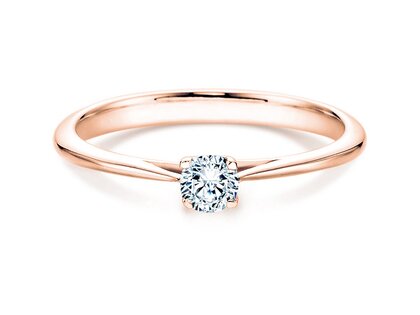 Anillo de compromiso Delight en 18K oro rosa con diamante 0,30ct H/SI
