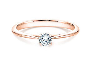 Anillo de compromiso Delight en 18K oro rosa con diamante 0,30ct H/SI