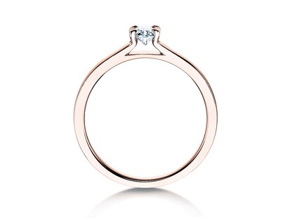 Anillo de compromiso Modern en oro rosa