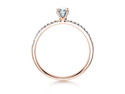 Anillo de compromiso Grace en 18K oro rosa con diamantes 0,70ct G/SI