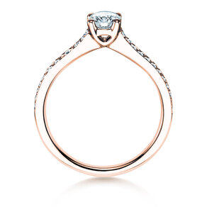 Anillo de compromiso Claire en 18K oro rosa con diamantes 0,70ct G/SI